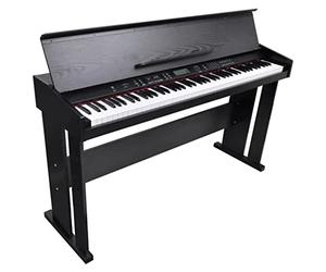 Runheo Piano électrique numérique avec 88 touches, plateau pour partitions et écran LCD, 128 sons, 100 rythmes, fonction d'enregistrement pour exercice, enseignement, salon et scène
