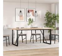 Runheo Pieds de Table à Manger Cadre en O en Acier Noir 180x80x73 cm, Support Robuste pour Tables Basses ou industrielles, Facile à Installer, idéal pour Bricolage et Meubles