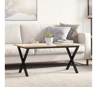 Runheo Pieds de Table Basse en Acier Enduit de Poudre avec Cadre en X Dimensions 70x30x43 cm Support Stable pour Meuble Salon Bureau Cuisine DIY