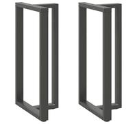 Runheo Pieds de Table de Bar en T en Acier Anthracite, 2 pièces, réglables, pour Meubles de Salon ou Cuisine, Support Robuste pour Plateau de Bureau ou Table de Repas