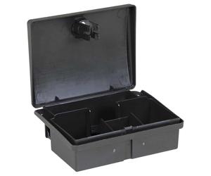 Runheo Pièges à Souris en polypropylène Noir 13x10x4 cm Lot de 5, avec Porte-appâts, sécurité Enfants et Animaux, adaptés pour contrôle extérieur Jardin Ferme forêt
