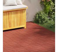 Runheo Pierre de Marche Rouge 6 pcs 40,5 x 40,5 x 2 cm en Caoutchouc Durable, Surface antidérapante pour Jardin, terrasse, Sentier, Cour, Massif, Parterre, Facile à Poser, Entretien Simple