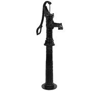 Runheo Pompe à eau de jardin en fonte avec support ajustable pour relevage irrigation drainage arrosage puits citerne bassin ou forage, hauteur 135 cm, capacité maximale de 7 m