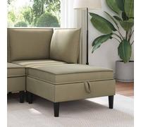 Runheo Pouf avec Rangement en Velours Kaki, canapé modulable et Convertible avec Coffre, Banquette Ergonomique, Design Moderne pour Salon, Chambre ou Bureau, Dimensions 70 x 70 x 40 cm