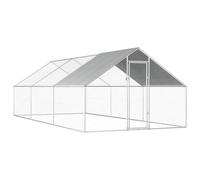 Runheo Poulailler d'extérieur 2,75 x 6 x 1,92 m en Acier galvanisé avec Toit polyéthylène verrouillable pour Poules Canards Oiseaux Grand Volume