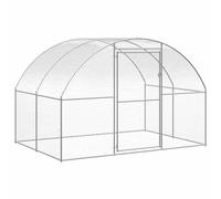 Runheo Poulailler d'extérieur en acier galvanisé 3 x 2 x 2 m avec grille robuste et toit de protection, enclos spacieux pour poules, canards, lapins, cochons d'Inde et petits animaux