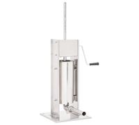 Runheo Poussoir à Saucisse Manuel en Acier Inoxydable 5 L avec trémie inclinable et 3 Tubes de Remplissage pour la préparation de saucisses, Hot-Dogs ou Bratwurst à Domicile ou en Professionnel