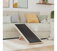 Runheo Rampe pour Chiens Gris 100x40 cm en Bois de Sapin Robuste, Rampe Pliante antidérapante pour Animaux de Compagnie, Aide à la montée et à la Descente, réglable, intérieur extérieur