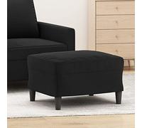 Runheo Repose-pieds en velours noir 60 x 50 x 41 cm rembourré avec cadre en bois, tabouret moderne et pouf pour salon, chambre à coucher, couloir, tabouret d'appoint peu encombrant avec plateau