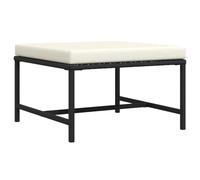 Runheo Repose-pieds modulaire avec coussin, en polyrotin résistant aux intempéries, 60 x 60 x 32 cm, pour jardin et terrasse, polyvalent comme table basse