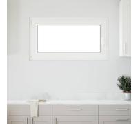 Runheo RISOR Fenêtre de cave 110 x 60 cm en PVC et verre blanc avec fonction basculante, protection thermique, insonorisation et joint d'étanchéité, pour rénovation et installation dans la cave