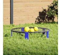 Runheo Roundnet Lot de 3 balles et pompe 90 x 20 cm Filet robuste en fibre de polyester et PVC pour jardin, plage et parc, favorise la coordination et le jeu d'équipe