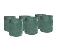 Runheo Sacs à Déchets de Jardin 12 pcs Vert 79 x 79 x 99,5 cm résistants Pliables avec poignées pour intérieur extérieur Collecte Recyclage Compost Nettoyage Jardin