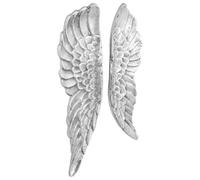 Runheo Sculpture d'ailes Moderne en Aluminium argentée 31 x 5 x 91 cm pour décoration intérieure ou extérieure élégante, Objet d'art Contemporain pour Salon, Bureau ou Jardin