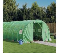 Runheo Serre avec cadre en acier et film en polyéthylène Vert 18 x 3 x 2 m 54 m² Protection des plantes Serre pour la culture des légumes, maison de tomates, serre de viande résistante aux intempéries