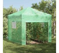 Runheo Serre avec cadre pop-up vert, fer et métal, 290 x 290 x 315 cm, résistante aux intempéries, pour jardin, balcon, terrasse, légumes, protection des plantes, maison de tomates, serre d'extérieur
