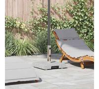 Runheo Socle de Parasol Gris 41 x 41 x 37 cm en Granite avec roulettes Support Robuste pour extérieur stabilisateur Lourd pour terrasse Jardin ou Plage