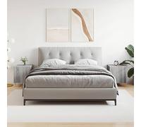 Runheo Sonoma - Lot de 2 tables de chevet - 40 x 40 x 50 cm - En bois - Avec porte et pieds en métal - Pour chambre à coucher et salon - Durable et stable