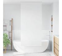 Runheo Store de douche 100 x 240 cm blanc en EVA, imperméable, séchage rapide, avec cordon de serrage, montage des deux côtés, matériel de fixation inclus