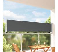 Runheo Store latéral en 100 % polyester avec cadre en fer et acier, extensible de 300 cm, brise-vue et protection contre le vent pour jardin, balcon, terrasse, imperméable et pliable pour l'extérieur