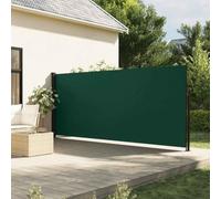 Runheo Store latéral extensible, vert foncé, 160 x 500 cm, résistant aux UV, imperméable, avec cadre en acier et aluminium, pour balcon, terrasse, jardin, comme brise-vue et protection solaire