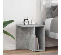 Runheo Table d'appoint 2 pcs Gris béton Bois d'ingénierie 37 x 32 x 40 cm avec Rangement, Plateau Polyvalent pour Salon, Chambre, Bureau, Meuble Bas Moderne
