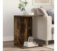 Runheo Table d'appoint chêne fumé en Bois d'ingénierie 45 x 40 x 62,5 cm, Meuble Bas pour Salon, Bureau ou Chambre, Console gigogne avec Rangement, Design Moderne