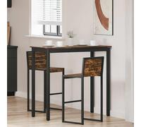 Runheo Table de Bar Debout en Bois d'ingénierie avec Structure en métal, Design Moderne rectangulaire pour Salle à Manger, Cuisine ou Salon, idéale pour Repas, réunion ou socialisation