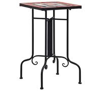 Runheo Table de Bistro mosaïque en Terre Cuite et céramique pour extérieur Jardin Balcon terrasse décoration élégante Robuste
