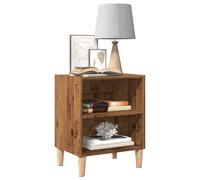Runheo Table de chevet aspect bois vieilli 40 x 30 x 50 cm - Matériau du bois - Table d'appoint pour chambre à coucher - Table de chevet stable avec espace de rangement - Idéale comme table de fin de