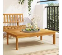 Runheo Table de jardin, 100 x 60 x 30 cm, en bois massif d'acacia huilé, robuste, pour jardin, balcon, patio, meuble d'extérieur durable