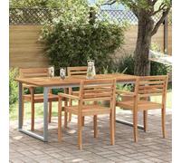 Runheo Table de Jardin Gris en Bois d'Acacia Massif 180 x 90 cm Durable pour Terrasse Balcon Patio Veranda Repas Extensibles avec Rallonge Prête à l'Usage