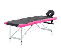 Runheo Table de massage pliable 4 zones avec structure en aluminium, cuir synthétique, 191 x 70 cm, hauteur réglable de 59 à 81 cm, sac de transport, pour massage, cosmétique, pratique, spa, studio