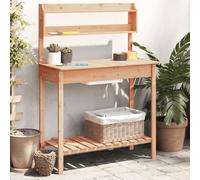 Runheo Table de rempotage en Bois Massif de Sapin Marron avec évier Amovible, Support pour Plantes grimpantes, Support tuteur Treillis Arceau Grille pour Jardin intérieur extérieur Balcon terrasse