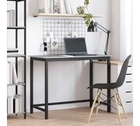 Runheo Table Gris Sonoma 80x50 cm en Bois d'ingénierie et Acier, Réglable en Hauteur pour Bureau, Espace de Travail, Étude, Gaming, avec Rangement, Angle Pliable, Design Moderne, Usage Intérieur