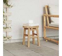 Runheo Tabouret en bambou naturel pliable - 30 x 30 x 36 cm - Portable et léger - Pliable - Peu encombrant - Tabouret rustique pour bureau, salon, balcon, terrasse, intérieur et extérieur