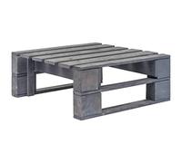 Runheo Tabouret ottoman d'extérieur en bois de pin imprégné, gris, 60 x 60 x 25 cm, robuste, résistant aux intempéries, peu encombrant, pour jardin, terrasse, balcon, salon, comme repose-pieds, pouf