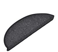Runheo Tapis d escalier 20 pièces 56 x 17 x 3 cm Anthracite Demi-Rond antidérapant Protection Moquette revêtement adhésif sécurité Contre Le Glissement pour intérieur Bois Chien Enfant Chute
