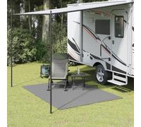 Runheo Tapis de Tente Anthracite 2,5x2 m résistant aux UV, Durable en Polyester avec Mousse PVC, Facile à découper, Pliable, idéal pour Camping, Caravane, Protection Sol, intérieur et extérieur