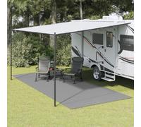 Runheo Tapis de Tente Anthracite 6x2,5 m résistante Durable en Polyester avec Mousse PVC idéal pour Camping Caravane intérieur extérieur Surface antidérapante