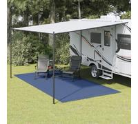 Runheo Tapis de Tente Bleu 5x2,5 m résistant aux UV, Durable, en Polyester avec Mousse PVC, idéal pour Camping, Caravane, intérieur ou extérieur, Facile à découper et à Ranger