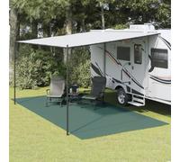 Runheo Tapis de Tente Vert 6x3 m Durable en Polyester avec Mousse PVC, Facile à Couper et Pliable pour Camping, Caravane, Protection Sol, Usage intérieur ou extérieur