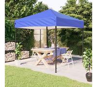 Runheo Tente de réception Pliable Bleu 2x2 m pour extérieur Jardin terrasse Balcon Camping Plage avec Cadre en Acier, Tissu Oxford 210D, idéale pour événements en Plein air