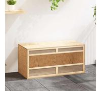 Runheo Terrarium en Bois d'ingénierie 100x47x47 cm pour Reptiles et Petits Animaux, Habitat intérieur extérieur avec Ventilation, Porte et étages, Meuble sécurisé pour Lapins, Hamsters, cobayes