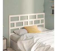 Runheo Tête de lit blanche 166 x 4 x 100 cm, pin massif, tête de lit élégante pour chambre à coucher, design robuste, facile à monter, durable, idéale pour un intérieur moderne