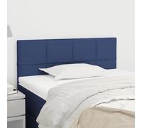 Runheo Tête de lit bleue 80 x 5 x 78/88 cm, housse en tissu en polyester, hauteur réglable, rembourrage en mousse, bois de mélèze robuste, design moderne pour chambre à coucher