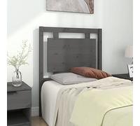 Runheo Tête de lit Bois Massif de pin Gris 80,5x4x100 cm, Support Confortable, Design à la Mode pour Chambre à Coucher, Aspect Rustique