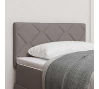 Runheo Tête de lit LED taupe 80 cm - Revêtement en tissu - Design bloc de diamant - Cadre en bois - Montage mural - Meuble de chambre moderne