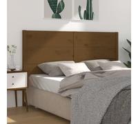 Runheo Tête de lit marron miel 126 x 4 x 100 cm en pin massif, design rustique, pour cadre de lit, chambre à coucher, tête de lit en bois classique