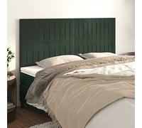 Runheo Tête de lit vert foncé 180 x 5 x 118/128 cm en velours, réglable en hauteur, tissu d'ameublement doux, pieds en bois stable, pour chambre à coucher, design élégant
